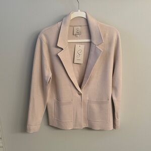Women's Cream Knit Blazer by Sioni